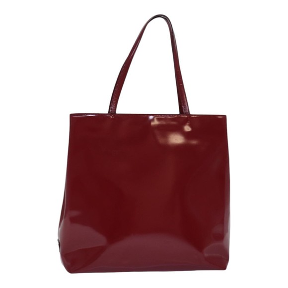 PRADA Tote Bag Patent leather Red Auth ep5078 - Picture 1 of 16